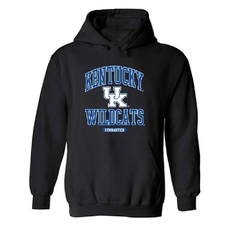 Kentucky - NCAA Women's Gymnastics : Hailey Davis - Classic Shersey Hooded Sweatshirt Hoodie with Mock Neck Collared Structured