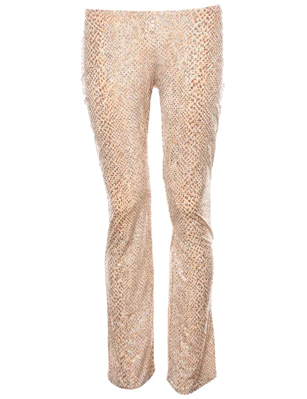 Animal Print Trousers - W26 L31 Trousers stylish modern