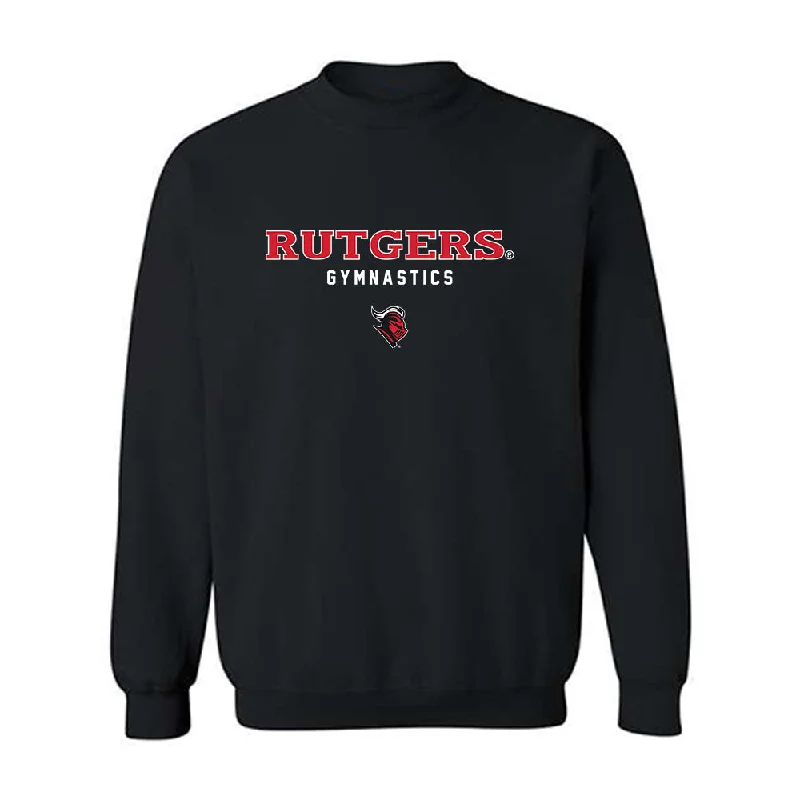 Rutgers - NCAA Women's Gymnastics : Donna Uhlenberg - Phase 1 Shersey Crewneck Sweatshirt Hoodie with Batwing Sleeves Loose Dramatic