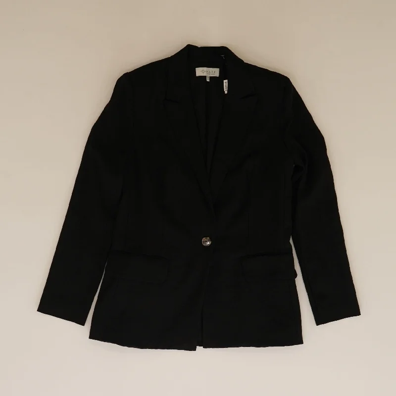 Black Solid Blazer Women's Boutique Suit