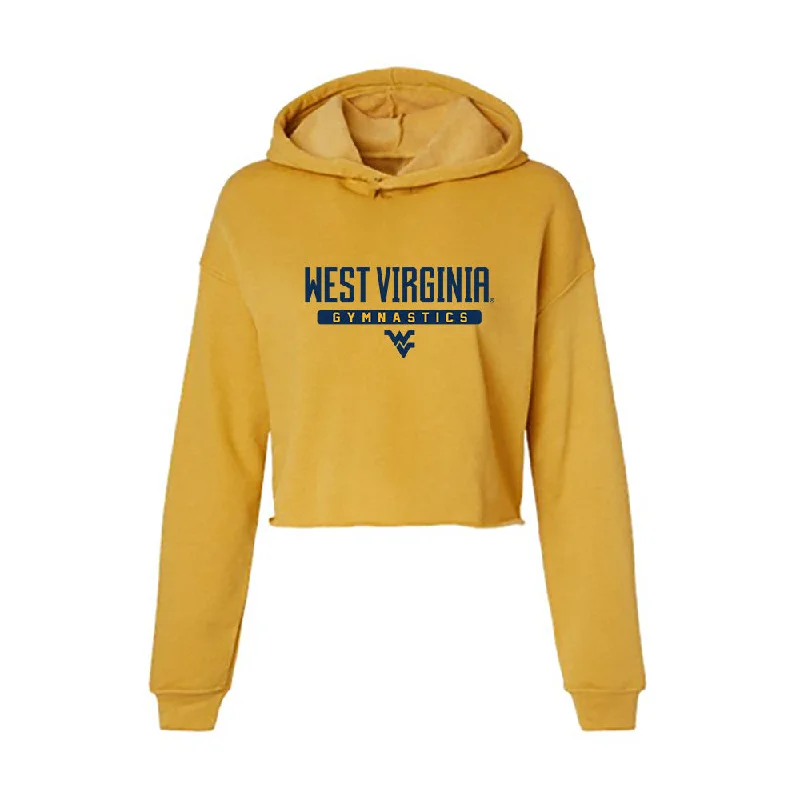 West Virginia - NCAA Women's Gymnastics : Kaelyn Skeel - Women's Crop Fleece Hoodie Hoodie with Illustration Artistic Creative