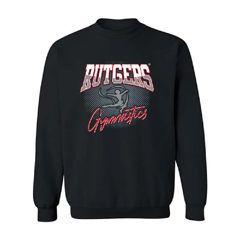 Rutgers - NCAA Women's Gymnastics : Donna Uhlenberg - Generic Sports Shersey Crewneck Sweatshirt Hoodie with Mock Neck Collared Structured