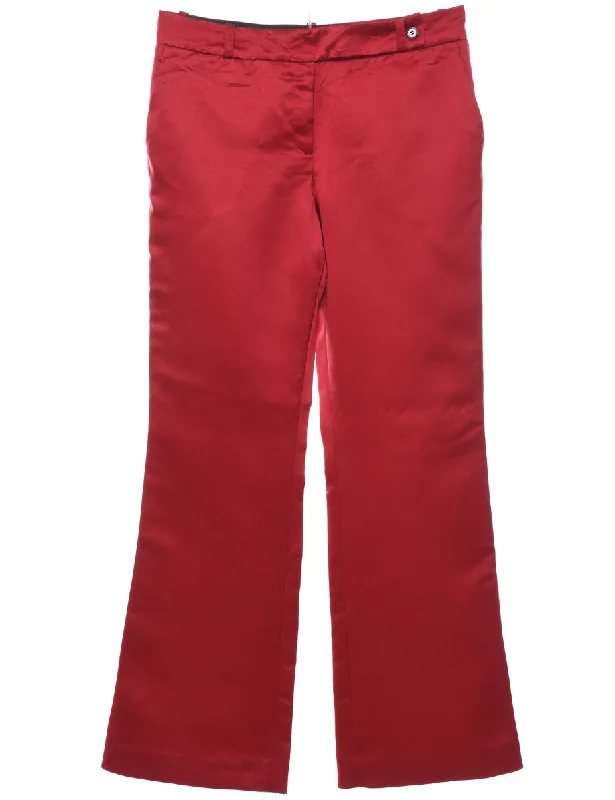 Red Trousers - W34 L33 Trousers chic fashionable