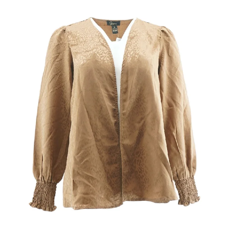 Brown Animal Print Blazer Women's Luxurious Jacket