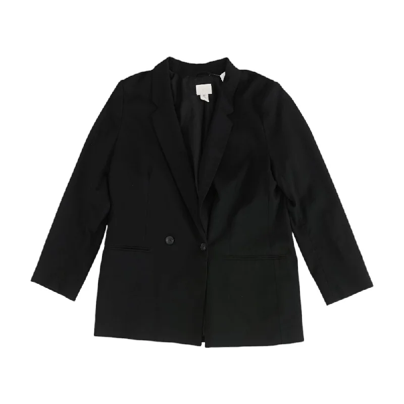 Black Solid Blazer Women's Casual Suit
