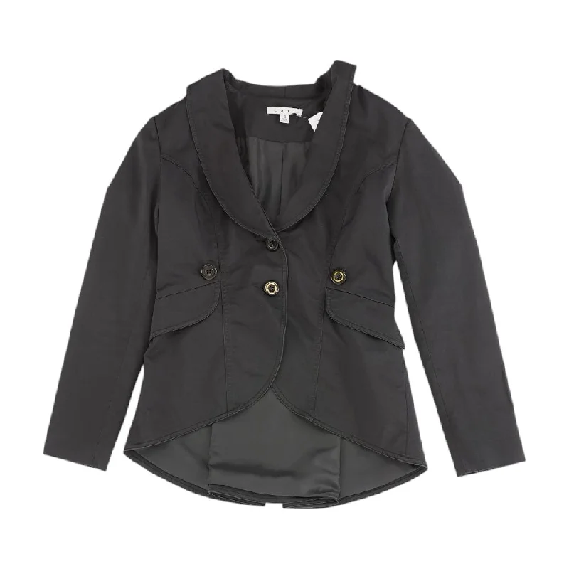 Gray Solid Blazer Slim Fit Blazer