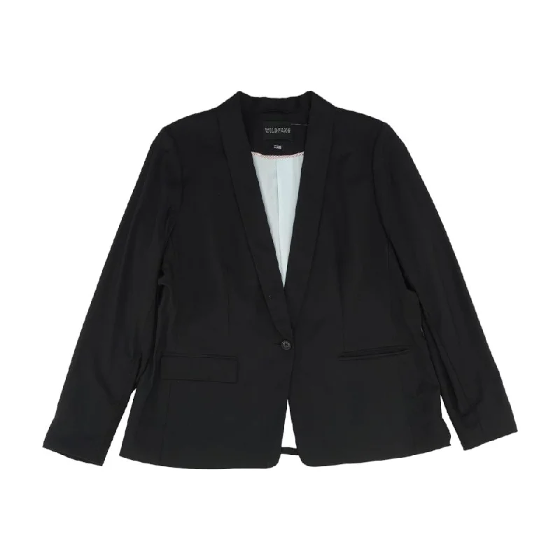 Black Solid Blazer Women's Handmade Blazer