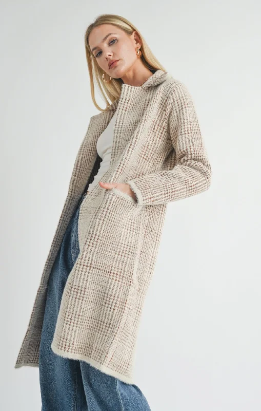 HOUNDSTOOTH COAT Coat Overcoat Trench Coat
