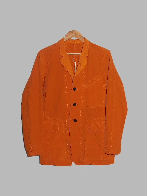The Viridi-Anne orange poly nylon taffeta three button blazer - size 2 S XS Women's Trendy Jacket