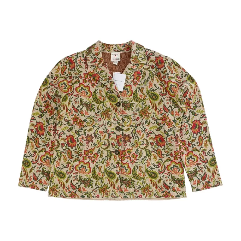 Green Misc Blazer Cotton Blend Blazer
