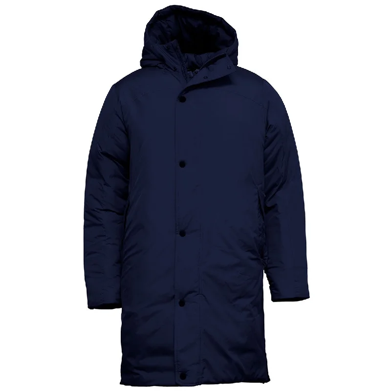 BAW Unisex Navy Bench Coat Asymmetrical Diagonal princess