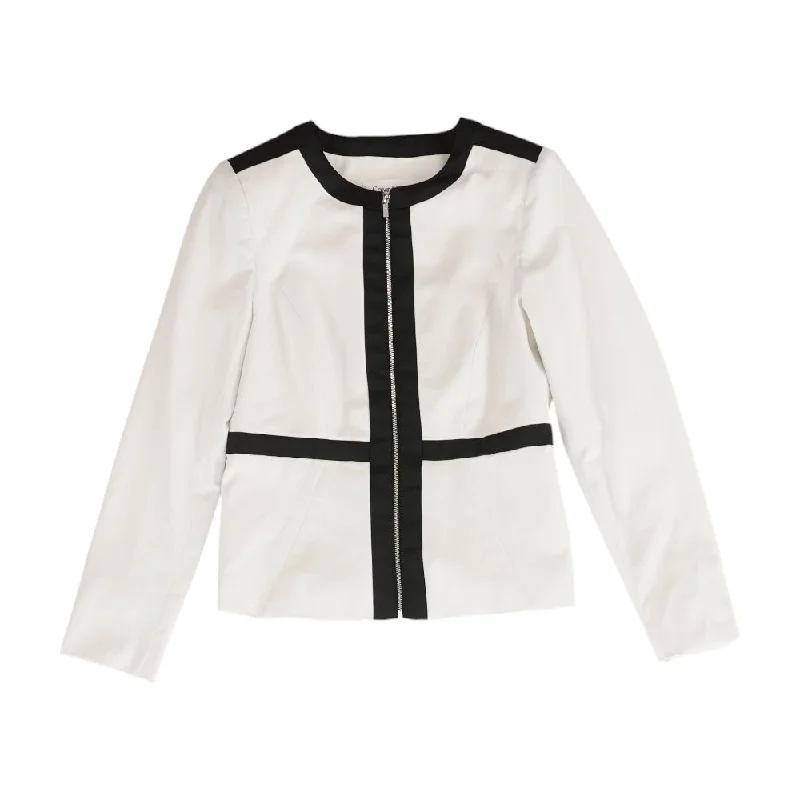 White Color Block Blazer Women's Advanced Suit