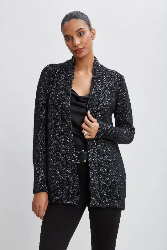 Metallic Cable Cardigan Rayon Fabric Velvet Fabric Corduroy Fabric