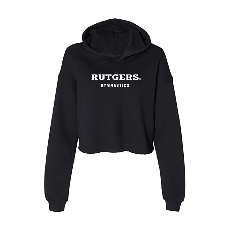 Rutgers - NCAA Women's Gymnastics : Donna Uhlenberg - Women's Crop Fleece Hoodie Hoodie with Raglan Sleeves Sporty Comfortable