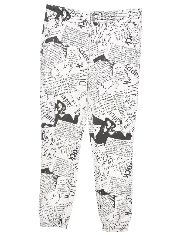 White Trousers - W34 L26 Trousers practical durable