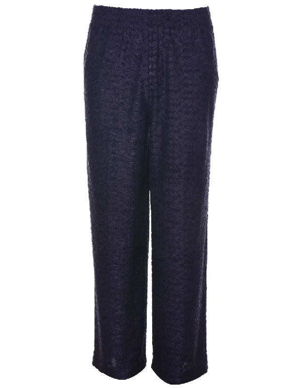 Purple Lace Trousers - W30 L29 Trousers chic elegant