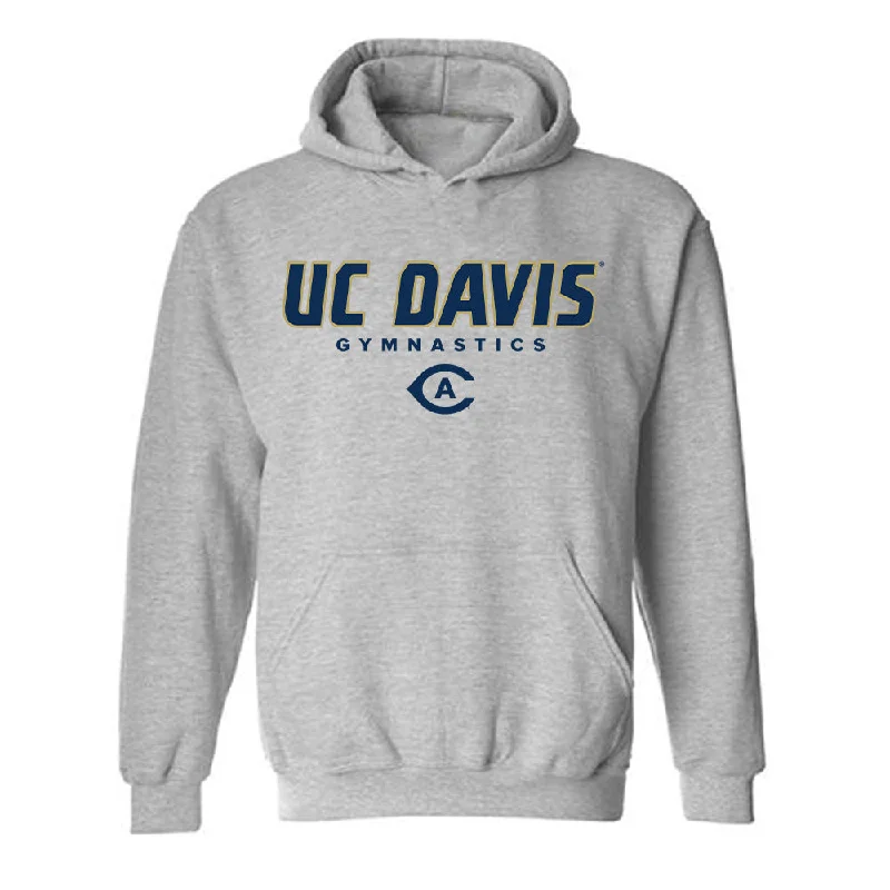 UC Davis - NCAA Women's Gymnastics : Isabella Fitz-Gerald - Classic Shersey Hooded Sweatshirt Hoodie with Patch Decorative Personalized