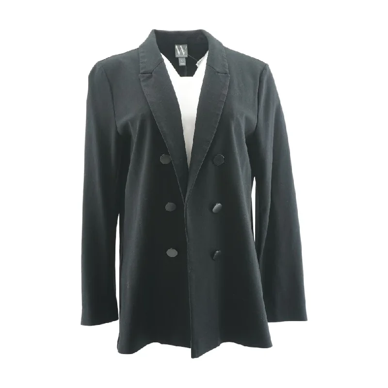 Black Solid Blazer Women's Classic Blazer