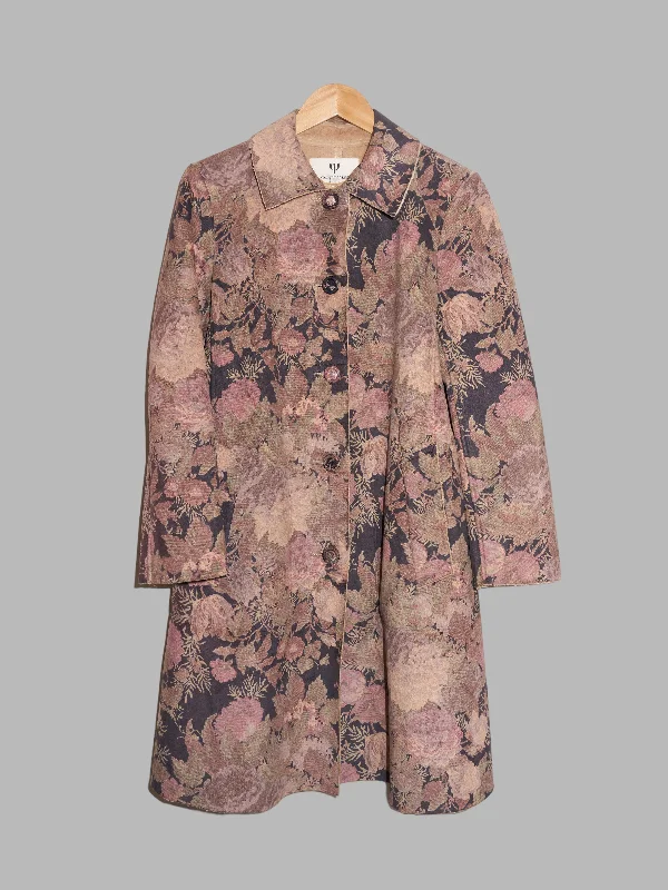 Yoichi Nagasawa 1990s gobelin floral pattern five button coat - size 38 S Blouse Shirt Tunic