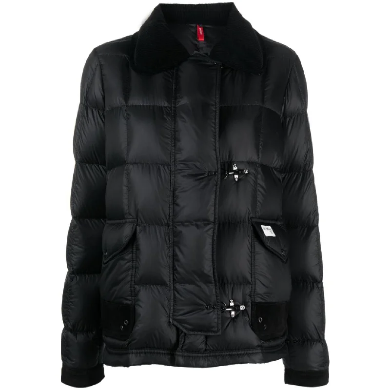 Fay Coats Black Asymmetrical Diagonal princess