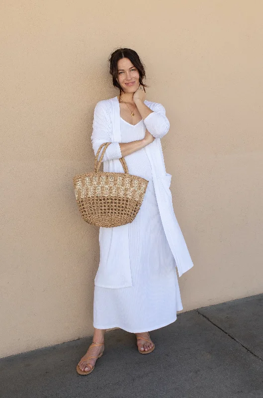 CJ's Favorite Ribbed Cardigan Tailored Straight A-Line