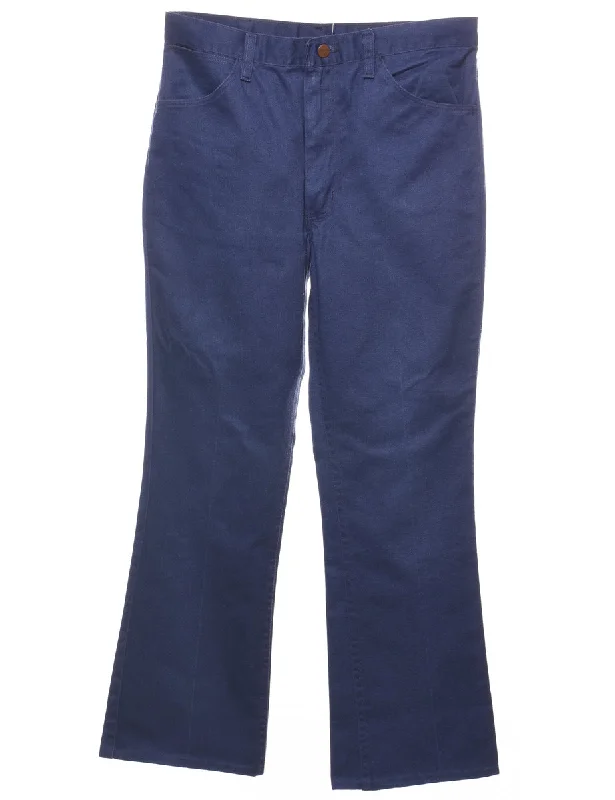 Navy Trousers - W32 L29 Trousers Print Floral