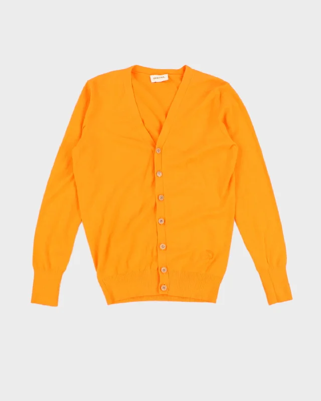 00s Diesel Bright Orange Cardigan - M Thin Thick Dense