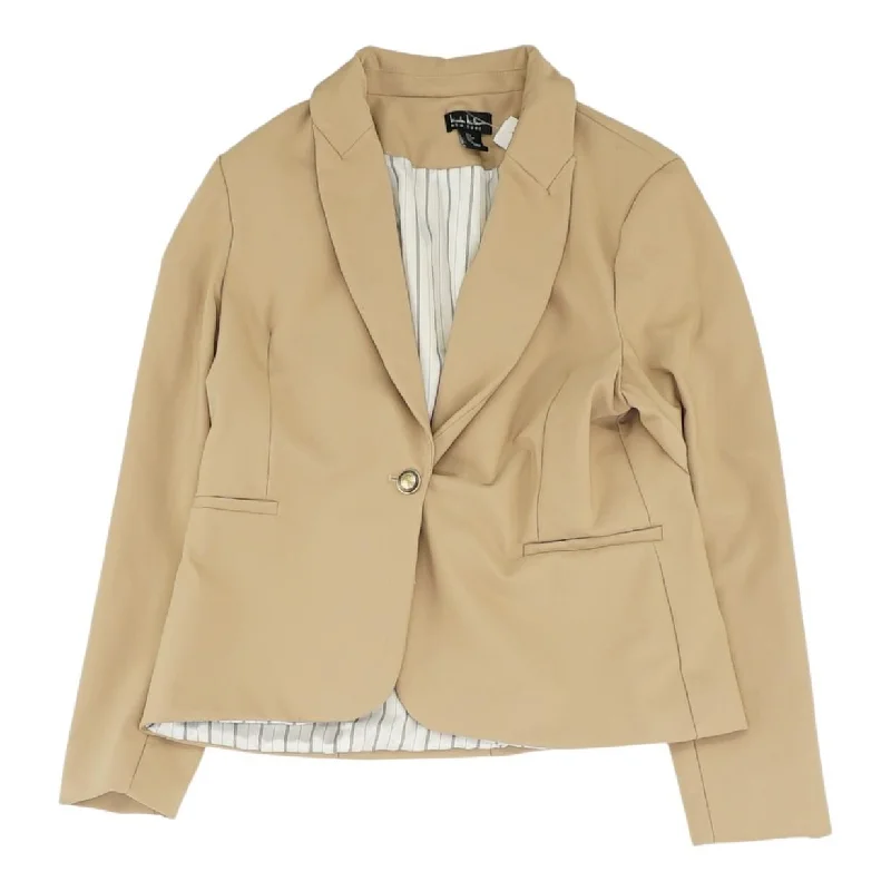Tan Solid Blazer Women's Banquet Suit