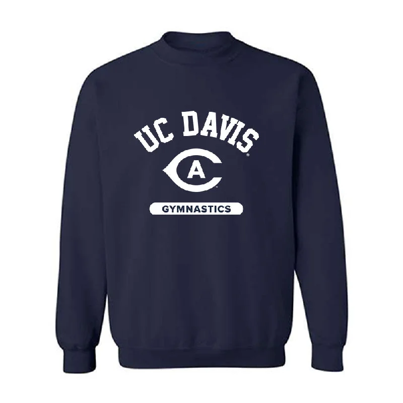 UC Davis - NCAA Women's Gymnastics : Avah Reichow - Classic Shersey Crewneck Sweatshirt Hoodie with Hem Frayed Vintage Worn