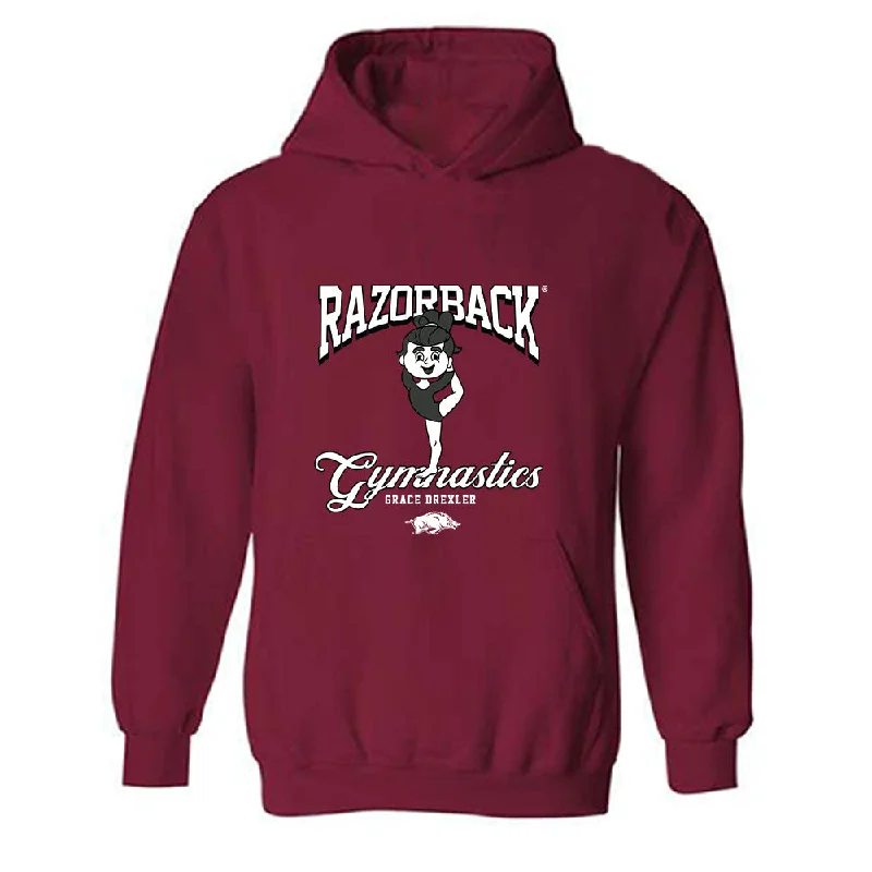 Arkansas - NCAA Women's Gymnastics : Grace Drexler - Fashion Shersey Hooded Sweatshirt Hoodie with Tie-Dye Psychedelic Retro