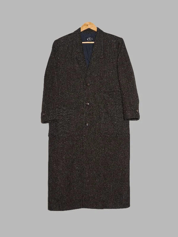 Boutique Nicole dark brown wool melton patch pocket Chesterfield coat - L M S Suede Jacket Faux Fur Jacket Puffer Jacket