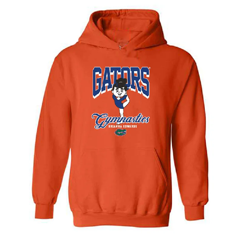 Florida - NCAA Women's Gymnastics : Brianna Edwards - Fashion Shersey Hooded Sweatshirt Hoodie with Zipper Versatile Modern