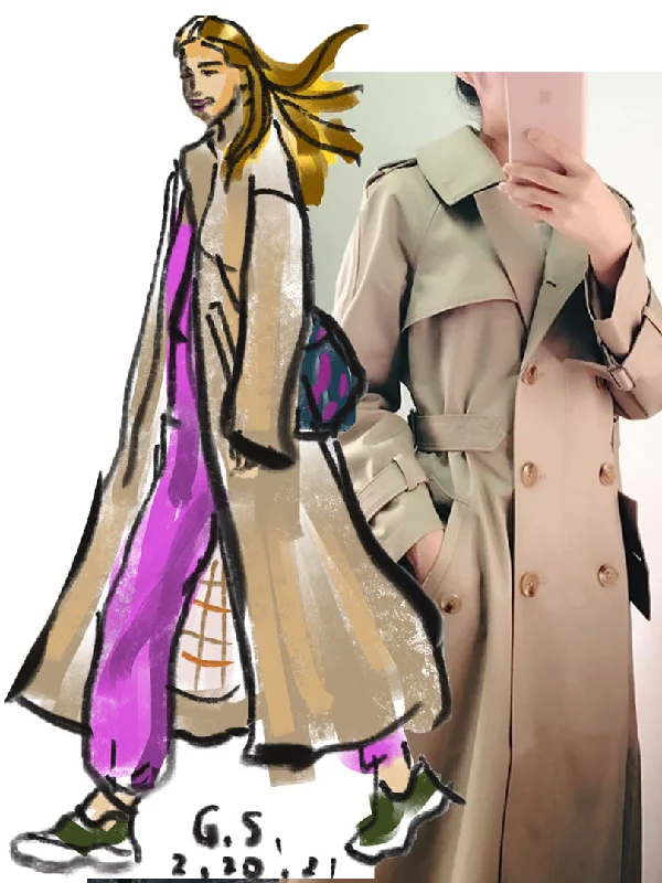 City Commuter Spring Coat women's mid-length style 2022 Cotton Coat Tweed Herringbone Houndstooth