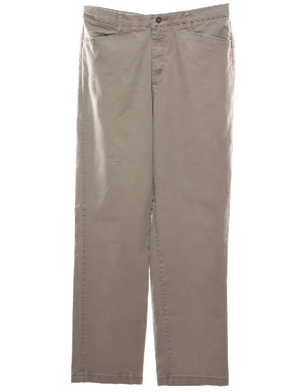 Lee Grey Straight-Fit Trousers - W32 L32 Trousers Ceremony Elegant