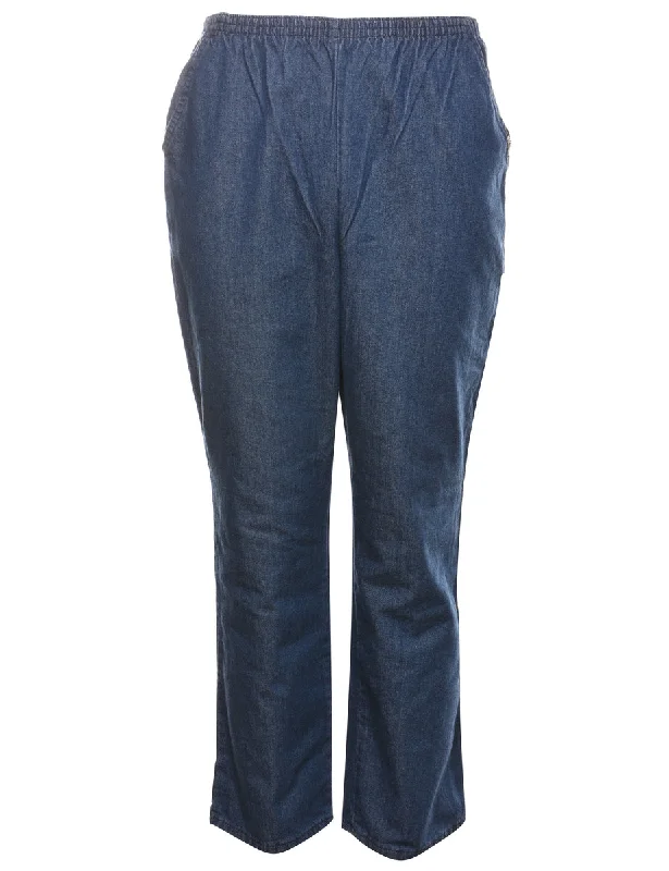 Dark Wash Tapered Denim Trousers - W26 L27 Trousers luxurious high-end