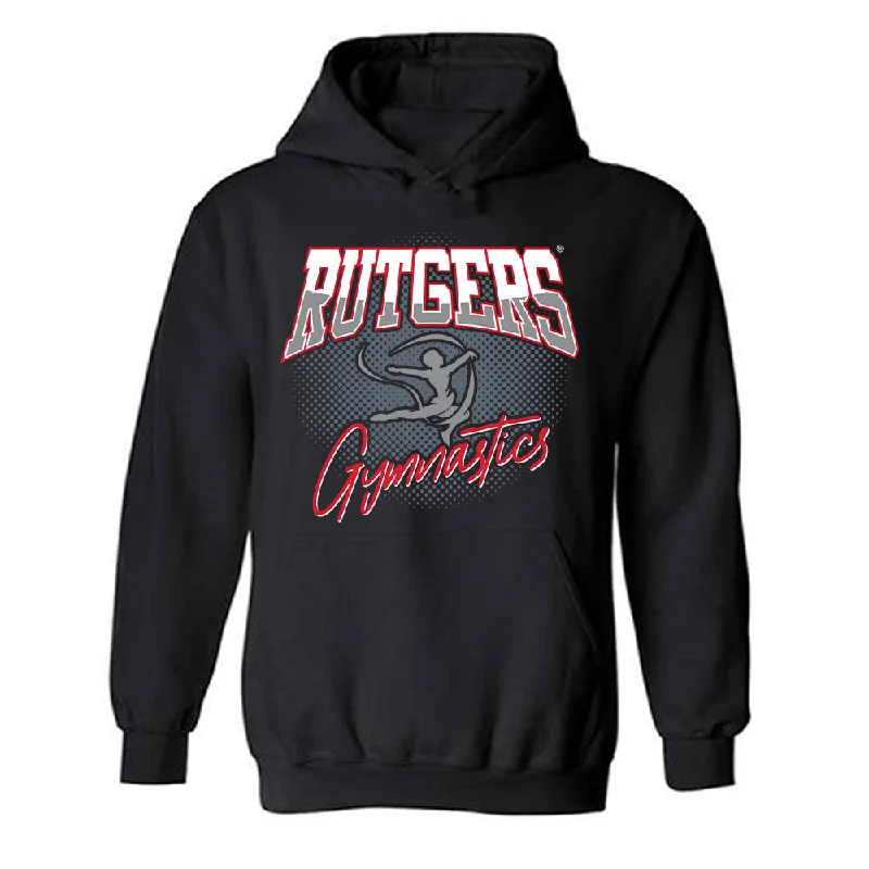 Rutgers - NCAA Women's Gymnastics : Donna Uhlenberg - Generic Sports Shersey Hooded Sweatshirt Hoodie with High Neck Warm Protective