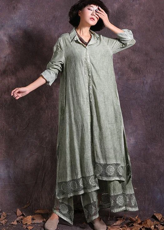 Elegant long sleeve cotton outwear green cardigan summer Chenille Blend Fleece Blend Nylon Blend