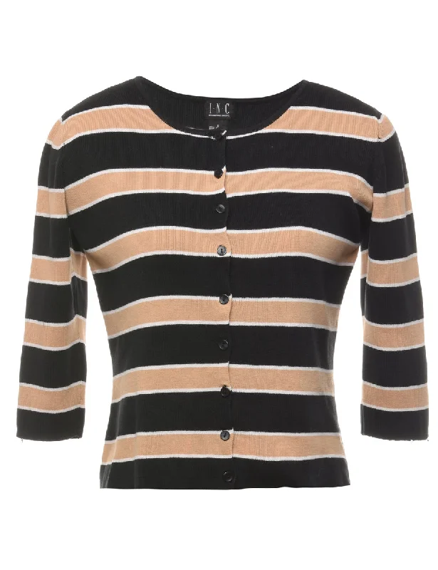 Striped Cardigan - S Button Cardigan Zip Cardigan Pullover Cardigan
