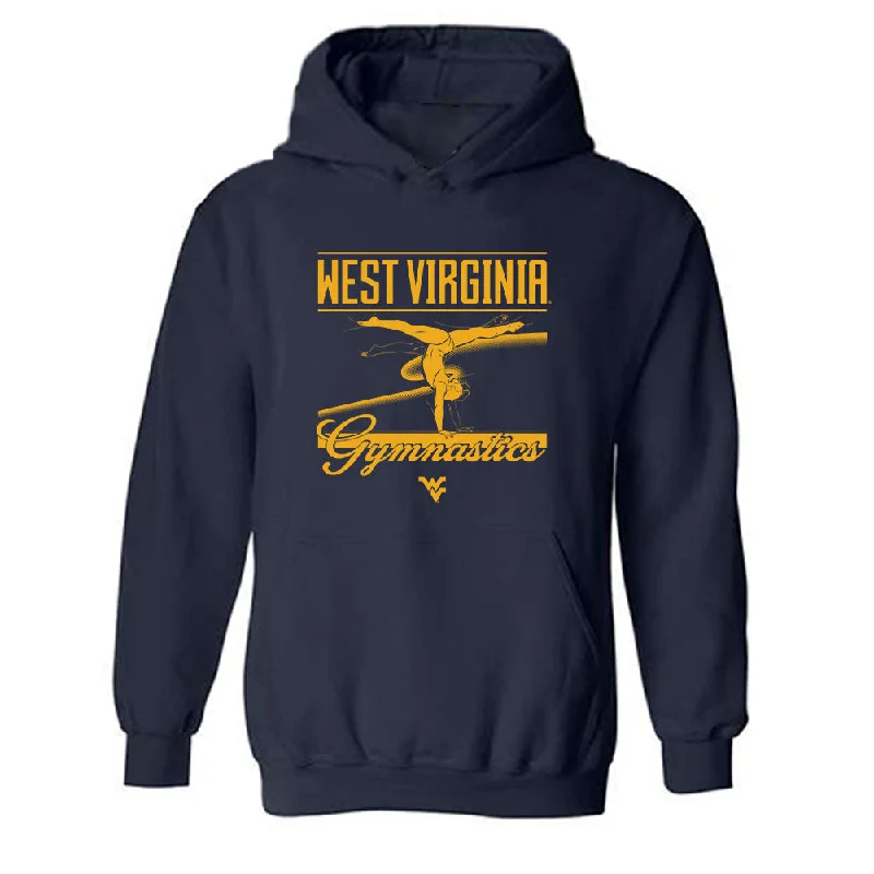 West Virginia - NCAA Women's Gymnastics : Kaelyn Skeel - Sports Shersey Hooded Sweatshirt Hoodie with Ribbed Hem Stretchable Secure