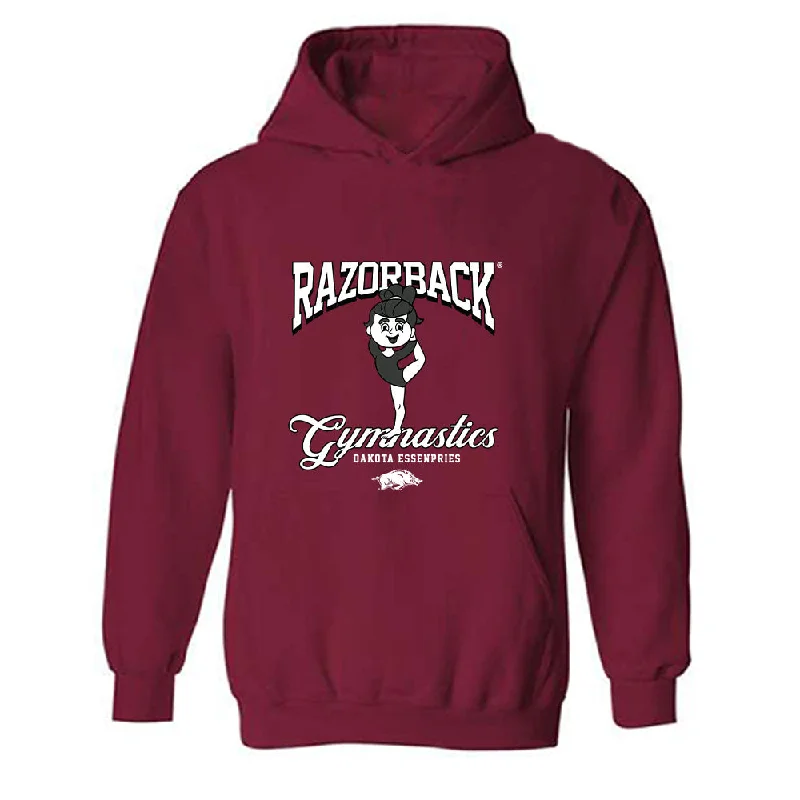 Arkansas - NCAA Women's Gymnastics : Dakota Essenpries - Fashion Shersey Hooded Sweatshirt Hoodie with Print Artistic Unique