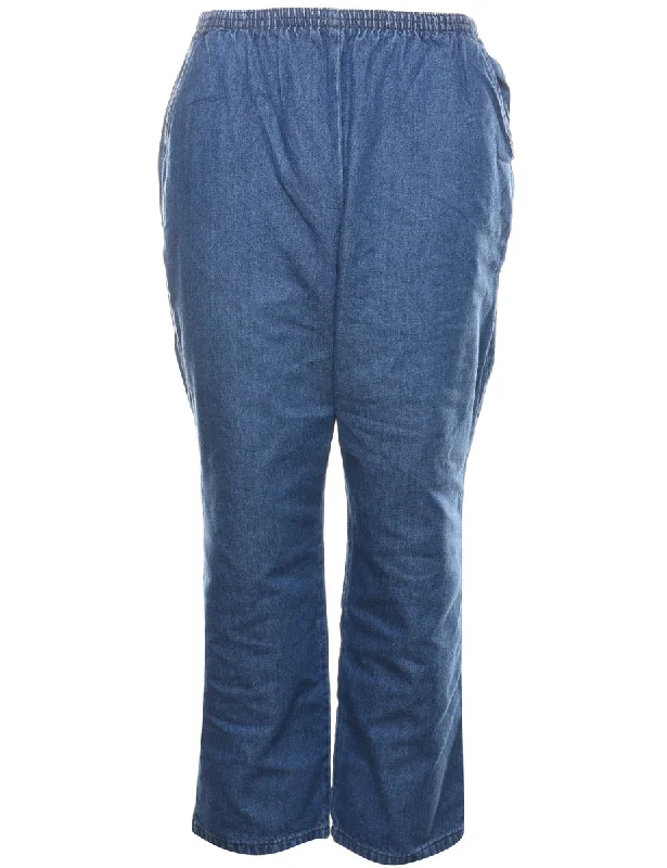 Medium Wash Denim Trousers - W24 L27 Trousers Essential Wardrobe