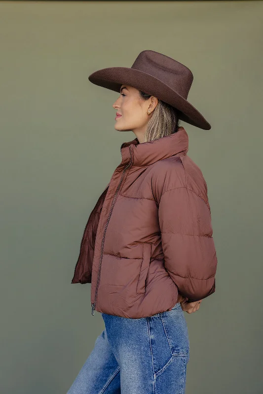 The Cally Puffer Coat Front Pockets Side Pockets Patch Pockets