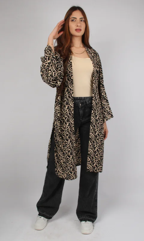 Women Short Cardigan Arabic Letter (Black) Wool Cardigan Cotton Cardigan Cashmere Cardigan