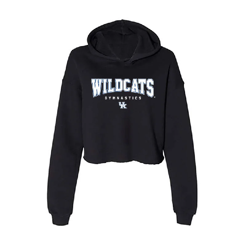 Kentucky - NCAA Women's Gymnastics : Hailey Davis - Women's Crop Fleece Hoodie Hoodie with Drawstring Waist Adjustable Fitted