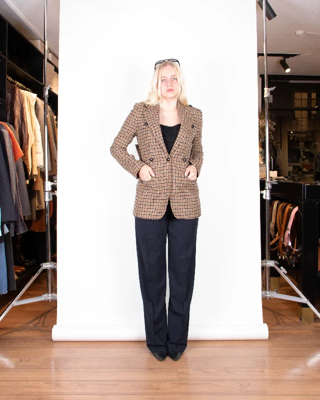 2000s Dolce & Gabbana Tweed Wool Blazer XS Women's Warm Suit