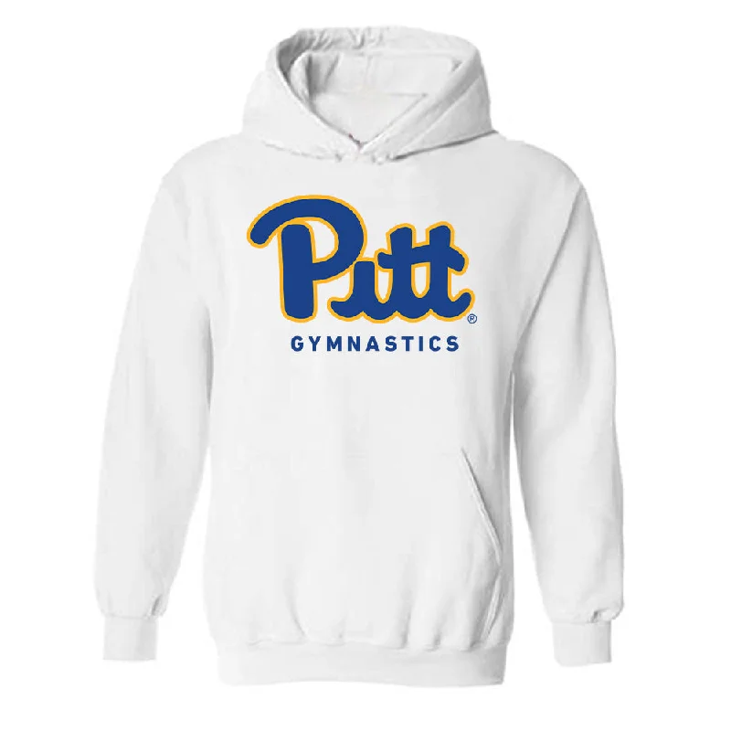 Pittsburgh - NCAA Women's Gymnastics : Kaylee Larson - Sports Shersey Hooded Sweatshirt Hoodie with Full-Zip Functional Layering