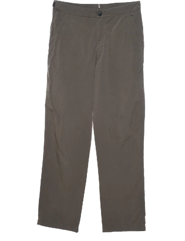 Brown Casual Patagonia Trousers - W30 L31 High Waist Slim Fit Ankle Length