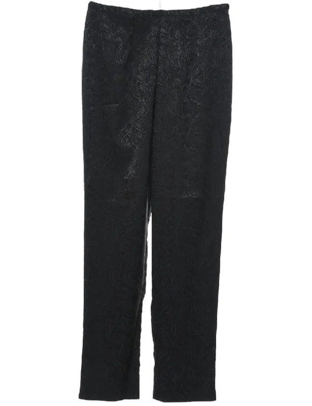 Paisley Pattern Trousers - W30 L29 Trousers Satin Smooth
