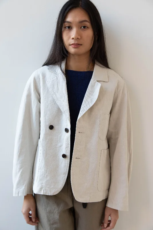 H.Unit | Big Blazer in Kinari Women's Leather Blazer
