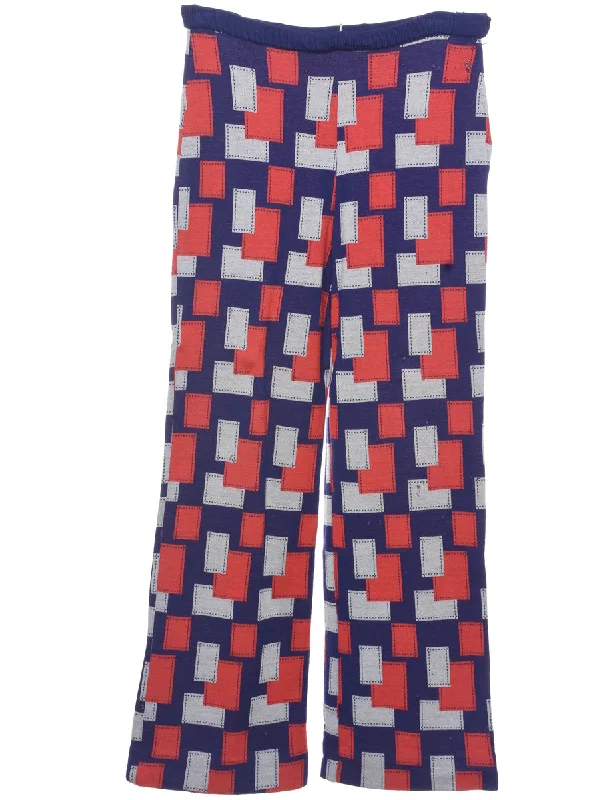 Geometric Pattern Trousers - W29 L29 Trousers New Arrival